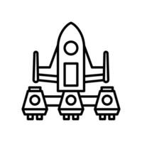 nave espacial casa ícone dentro vetor. ilustração vetor