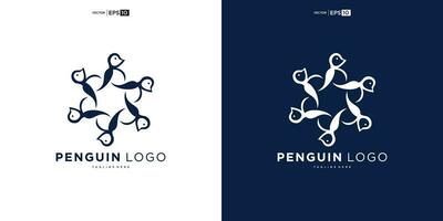 pinguim logotipo criativo Projeto pássaro animal ícone vetor