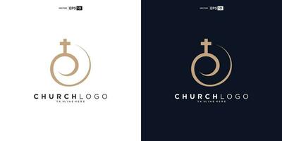 Igreja logotipo projeto, inspiração Igreja logotipo, cristão logotipo símbolo ilustração. vetor