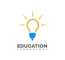 logotipo de tecnologia educacional vetor