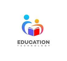 logotipo de tecnologia educacional vetor