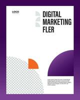 digital marketing folheto fundo vetor