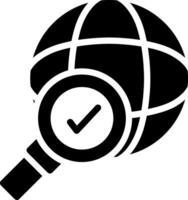 design de ícone criativo de pesquisa global vetor