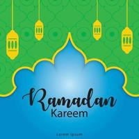 Festival islâmico ramadan kareem saudação design livre vetor