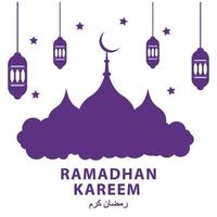 Festival islâmico ramadan kareem saudação design livre vetor