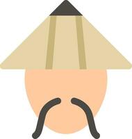 bambu chapéu criativo ícone Projeto vetor