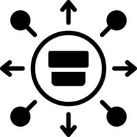 design de ícone criativo de distribuição vetor