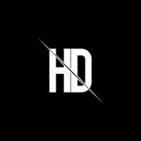 Monograma de logotipo hd com modelo de design de estilo barra vetor