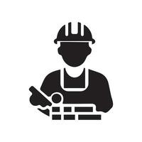 vetor ícone para uma construção trabalhador