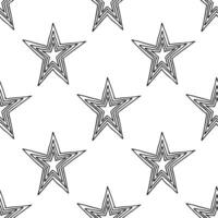 desatado padronizar com fofa estrelas rabisco para decorativo imprimir, invólucro papel, cumprimento cartões, papel de parede e tecido vetor