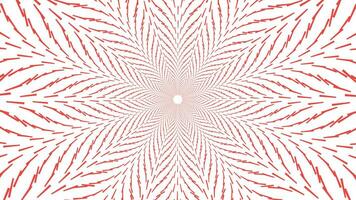 abstrato espiral pontilhado fiação vermelho e branco vórtice estilo flor fundo. vetor