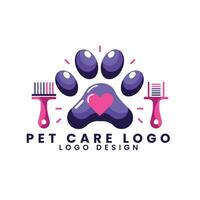 animal Cuidado logotipo Projeto conceito animal fazer compras logotipo Projeto vetor