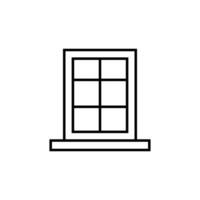 janela simples esboço ícone. adequado para livros, lojas, lojas. editável acidente vascular encefálico dentro minimalista esboço estilo. símbolo para Projeto vetor