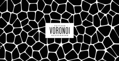 Preto e branco Voronoi padronizar fundo vetor