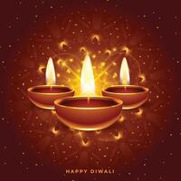 espumante diwali diya óleo lâmpadas festival fundo vetor