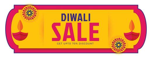 diwali venda e ofertas bandeira dentro indiano estilo vetor