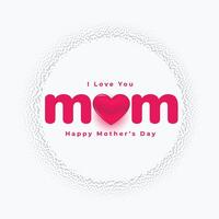 amor você mãe mães dia lindo cartão Projeto vetor