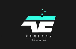 ae ae combinação do logotipo da letra do alfabeto nas cores azul e branco. design de ícones criativos para negócios e empresa vetor