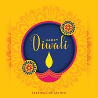 elegante diwali festival decorativo fundo vetor