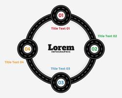 o negócio infográfico passos dentro estrada caminho estilo vetor