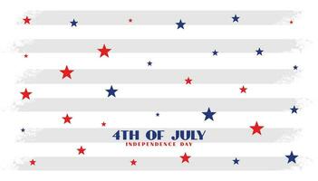 4º do Julho independência dia estrelas fundo vetor