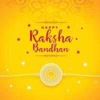 raksha bandhan amarelo decorativo cartão Projeto vetor