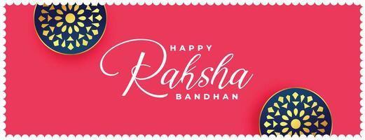 feliz raksha bandhan indiano estilo étnico bandeira vetor