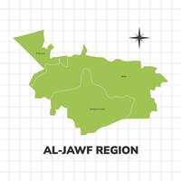 al-jawf região mapa ilustração. mapa do a região dentro saudita arábia vetor