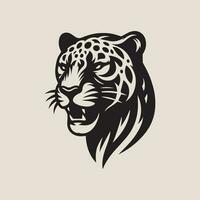 vetor imagem do uma tigre cabeça em uma luz fundo. Preto e branco ilustração.