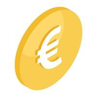 uma criativo Projeto ícone do euro moeda vetor