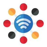Prêmio baixar ícone do Wi-fi rede vetor