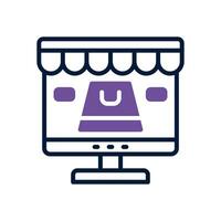 conectados fazer compras ícone. vetor dual tom ícone para seu local na rede Internet, móvel, apresentação, e logotipo Projeto.