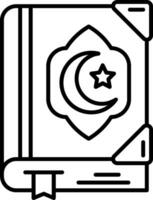 ícone da linha do Alcorão vetor