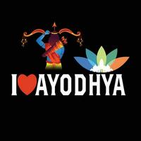 Ayodhya RAM mandir t camisa vetor Projeto