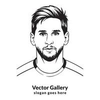 leão messi arte vetor