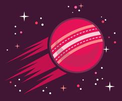 Ilustração de bola de críquete vetor