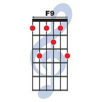f9 guitarra acorde ícone vetor