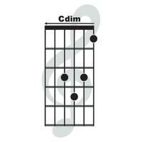 CDIM guitarra acorde ícone vetor