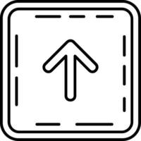 ícone de linha de seta para cima vetor