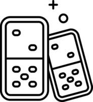ícone de linha de dominó vetor