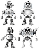 Conjunto de caracteres de robô vetor