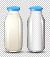 Conjunto de garrafa de leite vetor