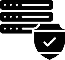 ícone de vetor de segurança de banco de dados