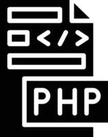 ícone de vetor de arquivo php