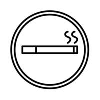 fumar ícone vetor ou logotipo ilustração esboço Preto cor estilo