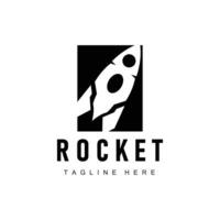 foguete logotipo simples Projeto silhueta marca espaço veículo minimalista ilustração modelo vetor