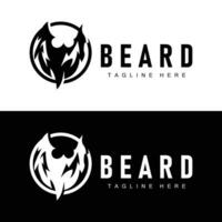 barba logotipo Projeto silhueta vetor barbearia ilustração masculino aparência simples modelo