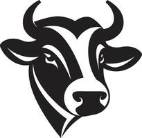 laticínios vaca vetor logotipo Projeto dentro Preto Preto vetor laticínios vaca logotipo ícone para adobe estoque