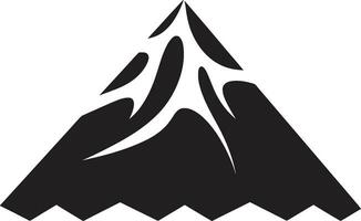 estrondoso cume Preto vetor logotipo para vulcão fúria vulcânico bravura montanhoso majestade dentro Preto emblema