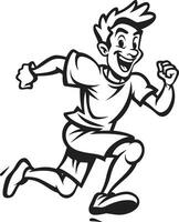 poderoso passo largo Preto vetor ícone para masculino corredor robusto carregar masculino Preto vetor logotipo Projeto